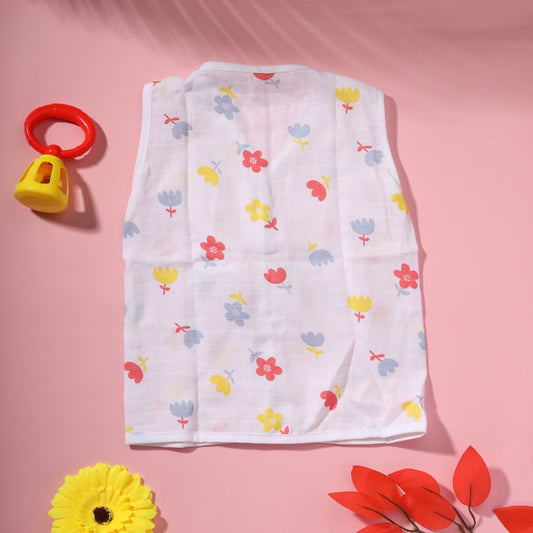 Muslin Sleeveless Jablas button type - Bawse Baby