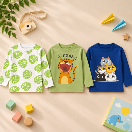 Full Sleeve T-shirt-Combo3 Pack of 3