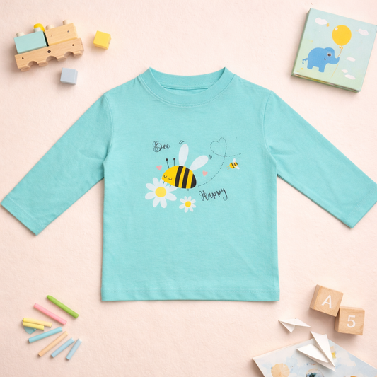 Full Sleeve T-shirt- Bee Happy
