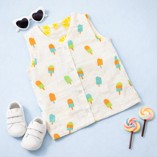 Muslin reversible Jablas (100% Organic cotton)