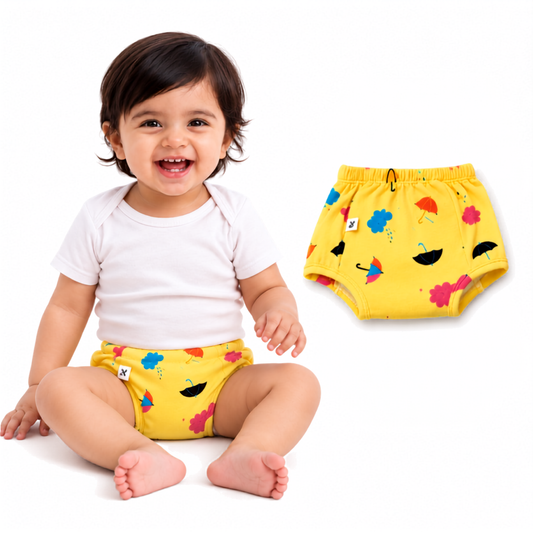 Bawse Baby Reusable Padded Underwear for Babies & Toddlers | Potty Training Pants | 3-Layer Cotton Padding | Absorbs 1 Pee | Diaper-Free Time