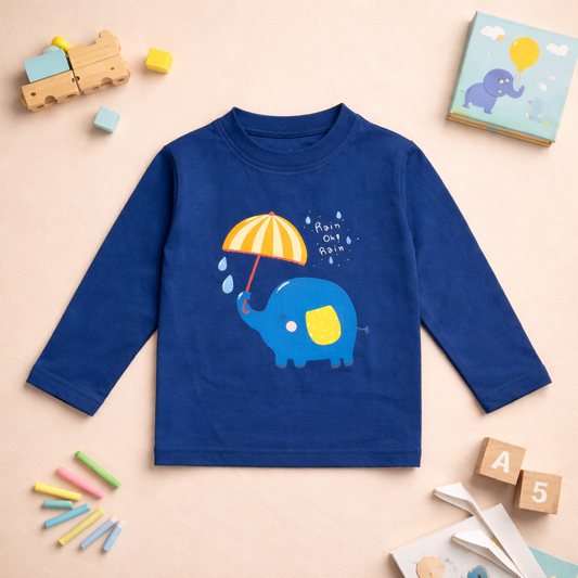Full Sleeve T-shirt- Elephant Rain