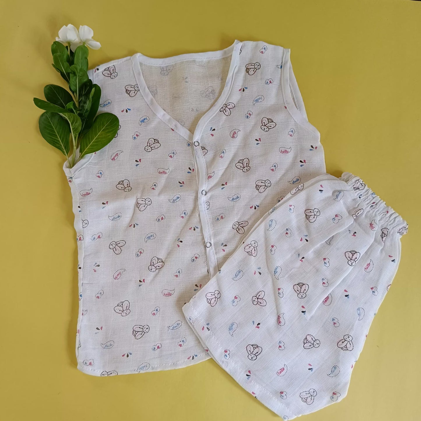Jabla + Shorts set 2-3y (Muslin) - Bawse Baby