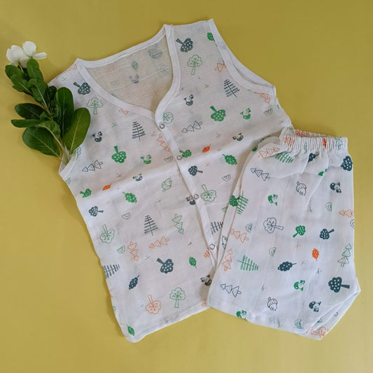 Jabla + Shorts set 2-3y (Muslin) - Bawse Baby