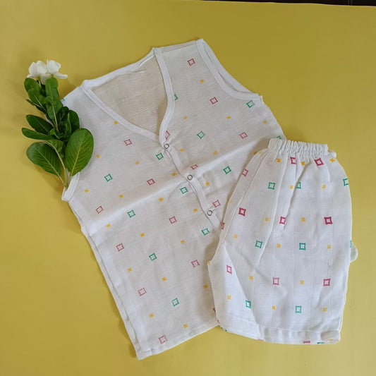 Jabla + Shorts set 2-3y (Muslin) - Bawse Baby