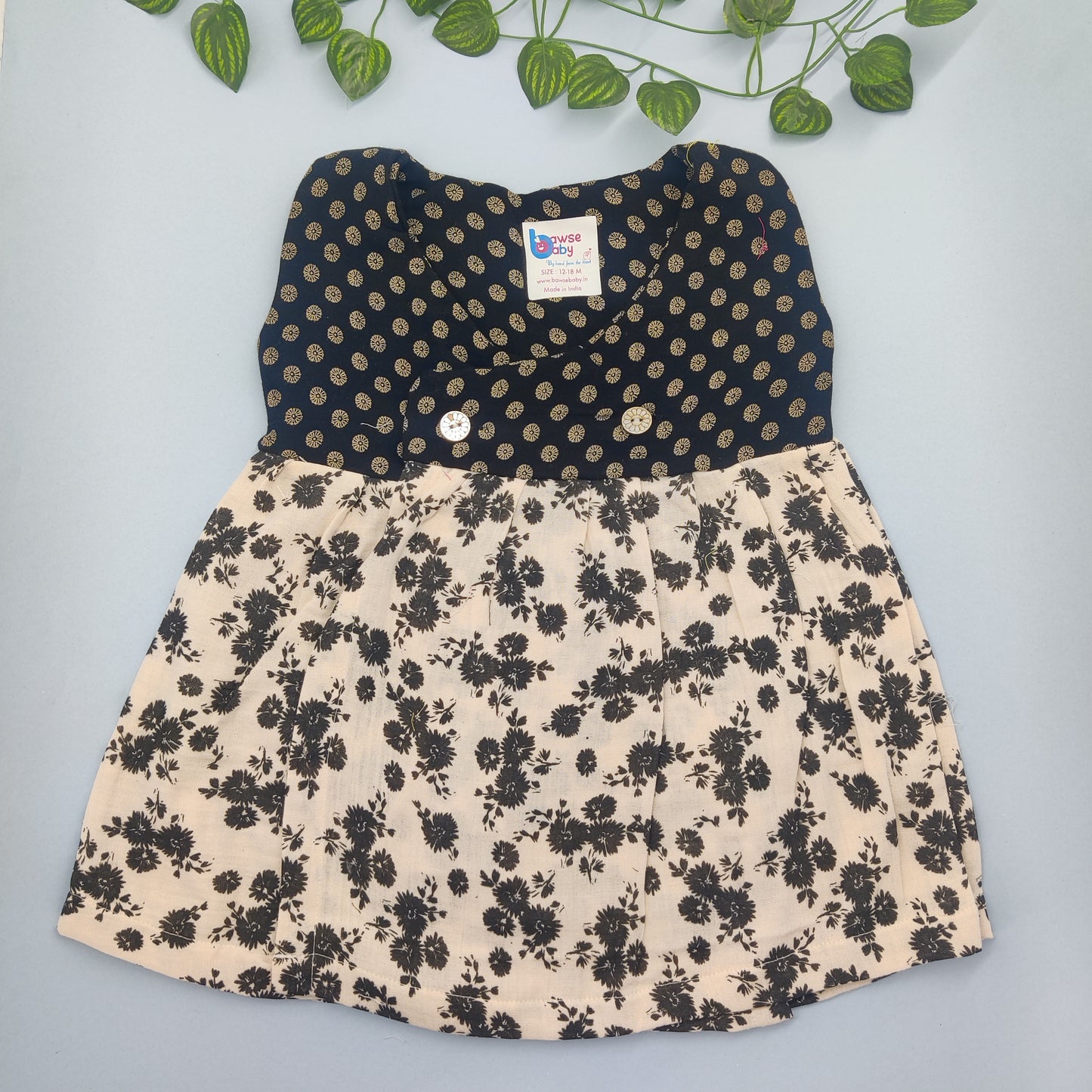 Black forest crossover VARNA muslin frock Sleeveless - Bawse Baby