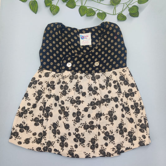 Black forest crossover VARNA muslin frock Sleeveless - Bawse Baby