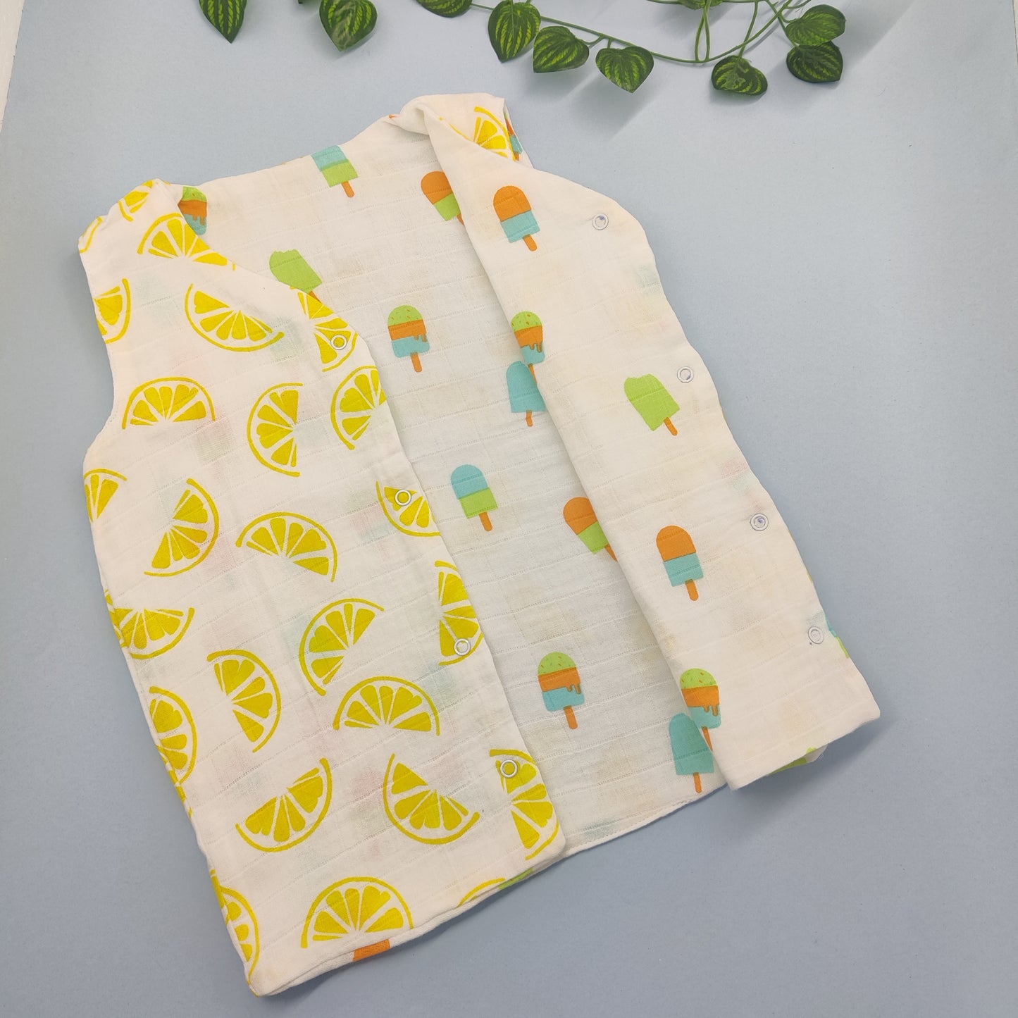 Muslin reversible Jablas (100% Organic cotton) - Bawse Baby
