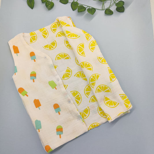 Muslin reversible Jablas (100% Organic cotton) - Bawse Baby