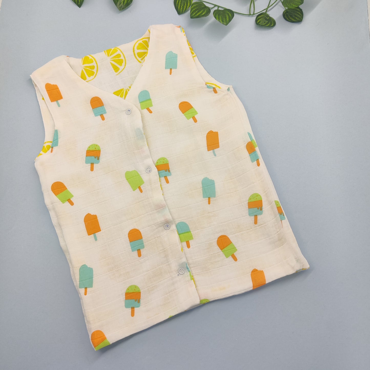 Muslin reversible Jablas (100% Organic cotton) - Bawse Baby
