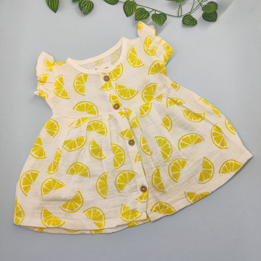 Crinkled Muslin Frill Frocks - Bawse Baby