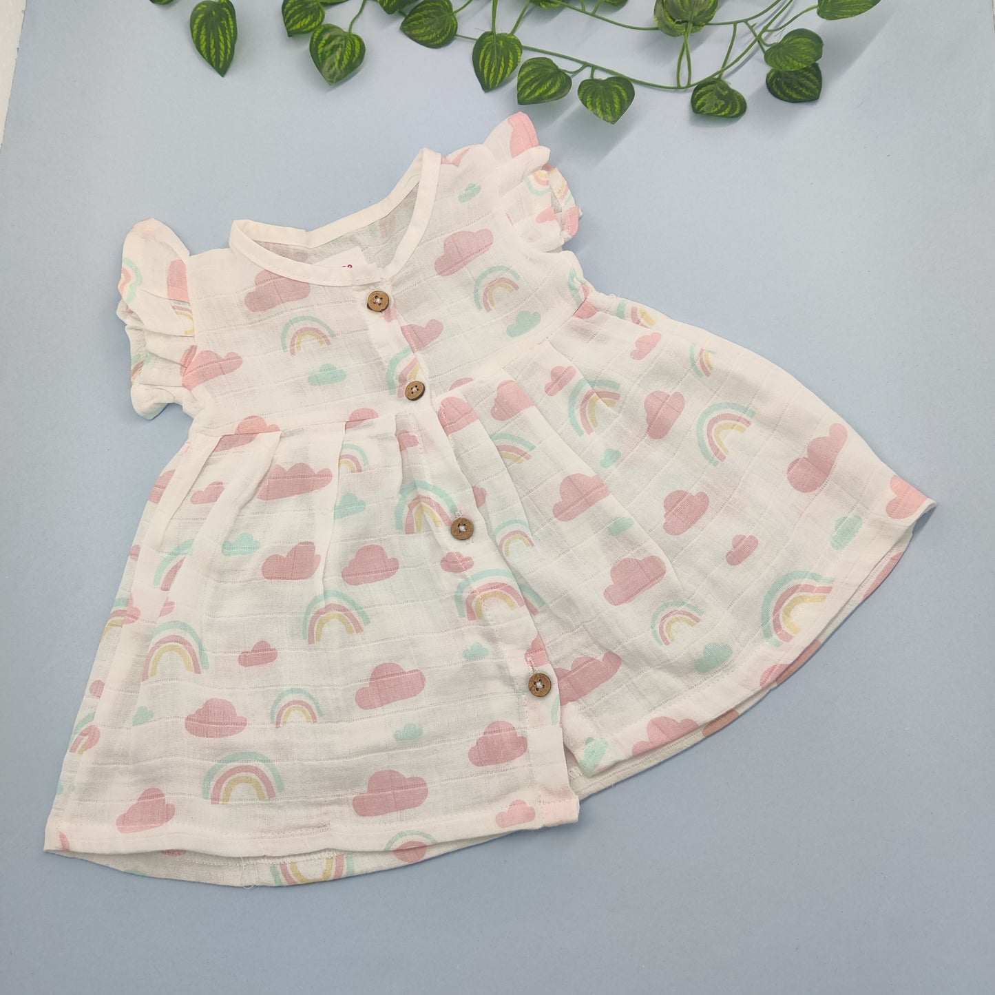 Crinkled Muslin Frill Frocks - Bawse Baby