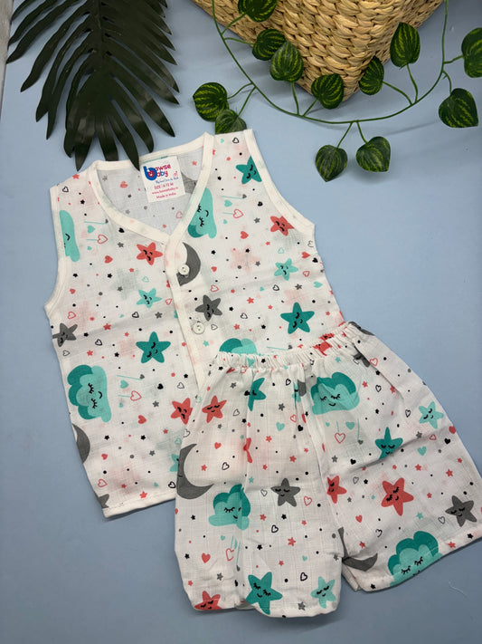 Muslin Jabla and Shorts set (6-12m) - Bawse Baby