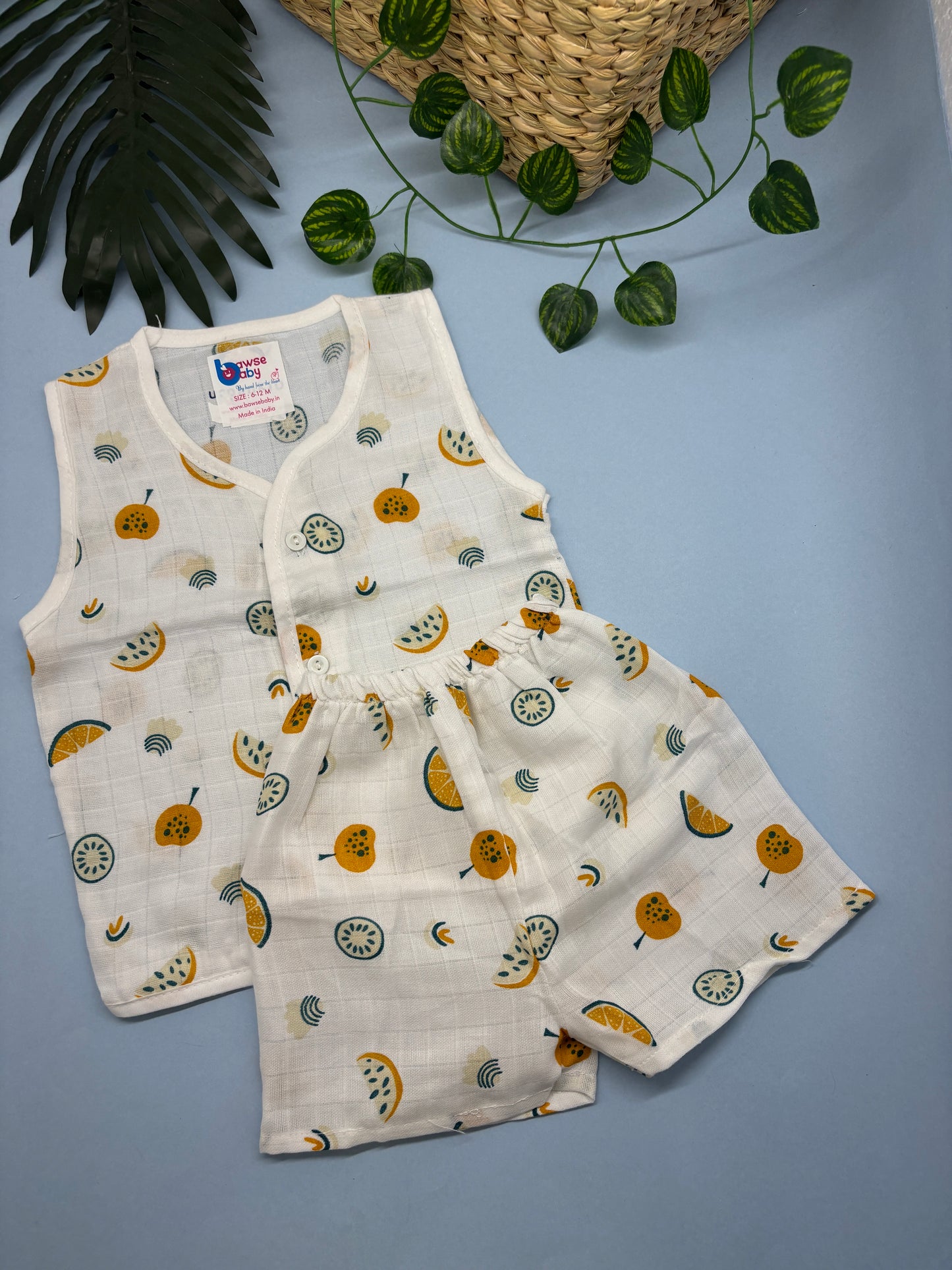 Muslin Jabla and Shorts set (6-12m) - Bawse Baby