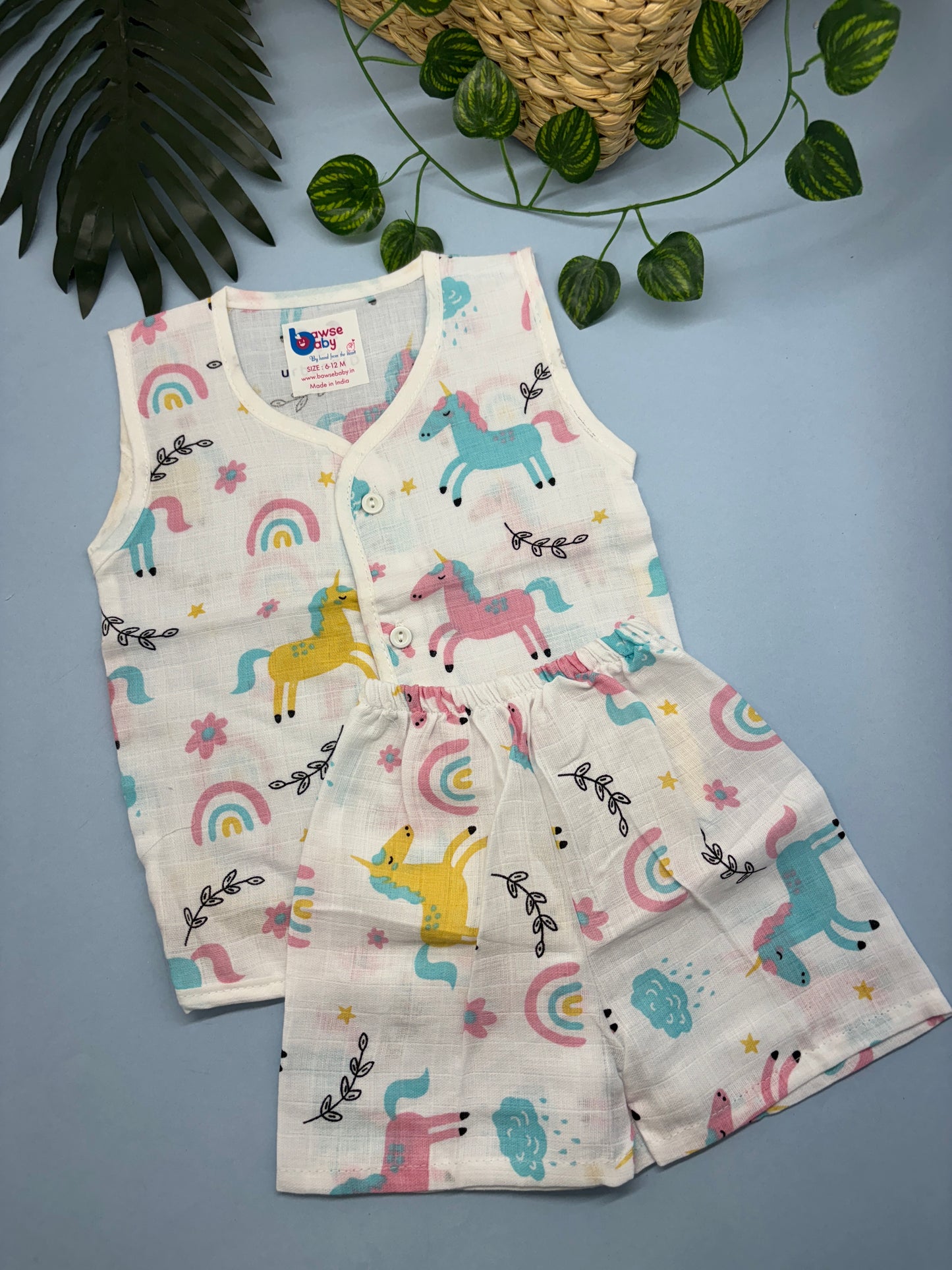 Muslin Jabla and Shorts set (6-12m) - Bawse Baby