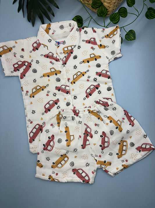 Muslin shirt and shorts set 2-3y - Bawse Baby