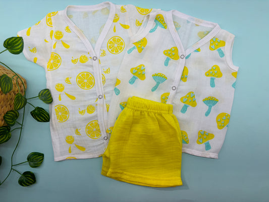 Two Jablas+ 1 shorts - Lemons+Mushroom