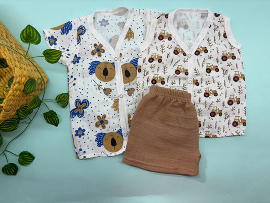 Two Jablas+ 1 shorts - Pandas+Tractors