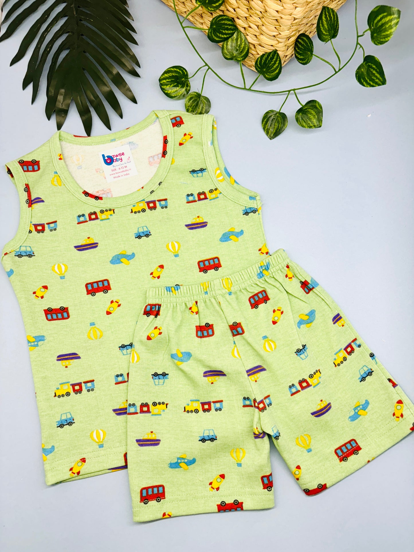 Green Carss Knitted Co-ords- Sleeveless Unisex - Bawse Baby