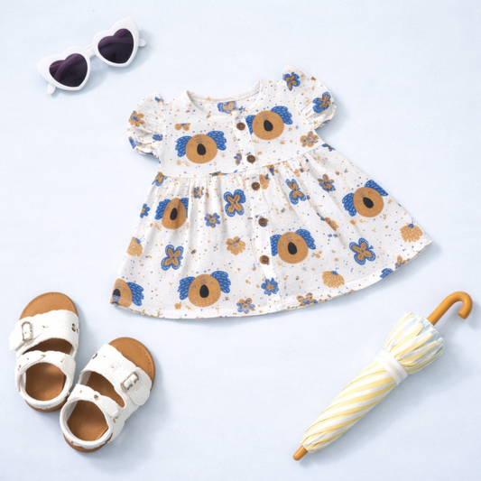Muslin Panda's world Frill Frock