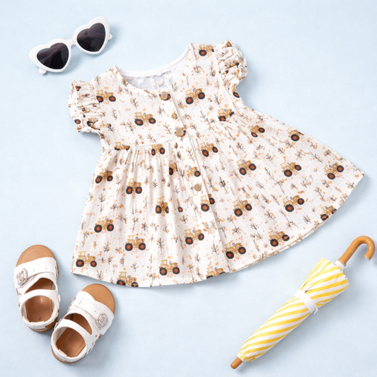 Muslin Truck fun Frill Frock