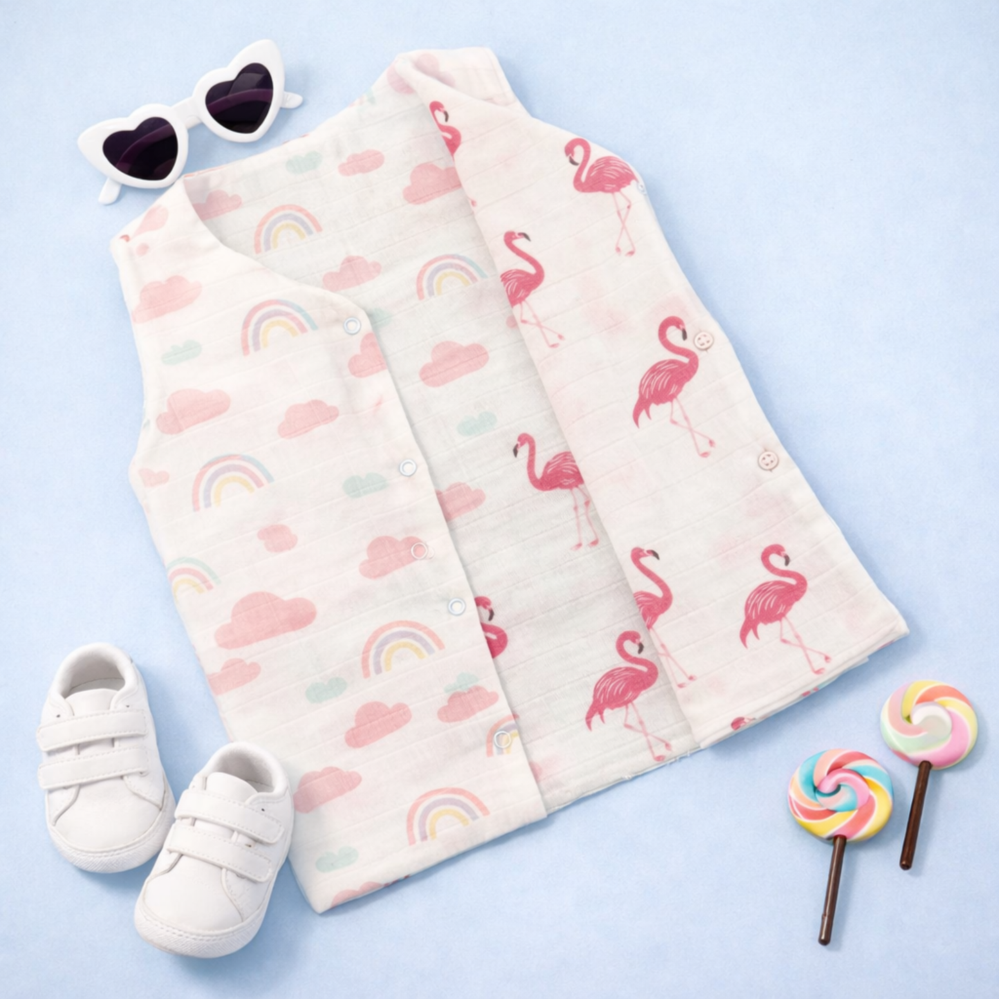 Muslin reversible Jablas (100% Organic cotton)