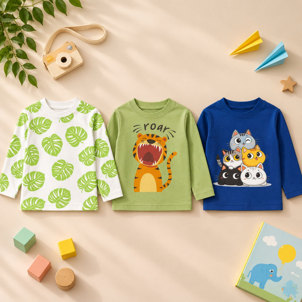 Full Sleeve T-shirt-Combo3 Pack of 3