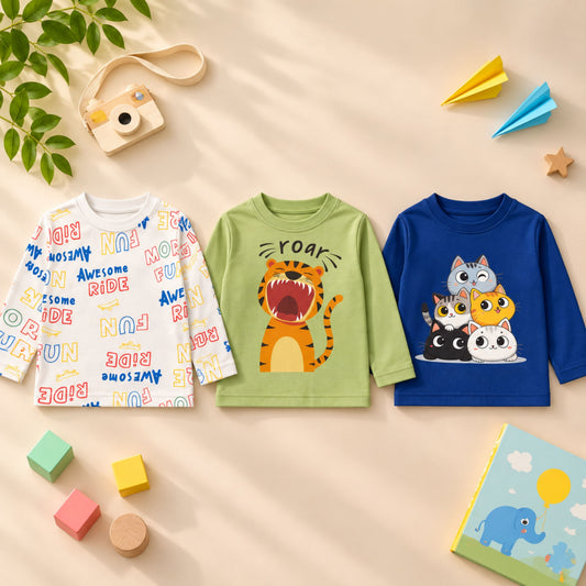 Full Sleeve T-shirt-Combo2 Pack of 3