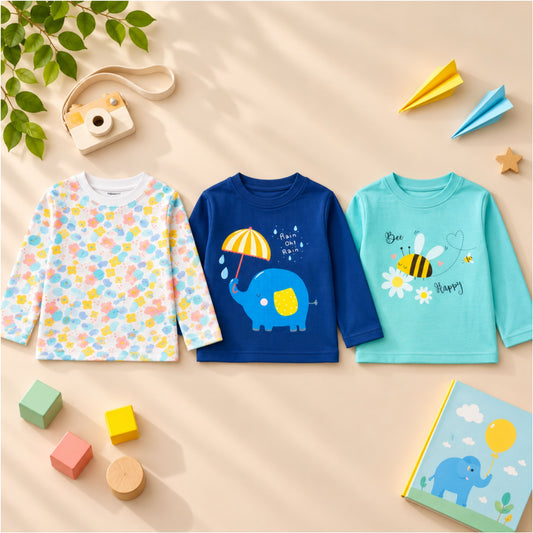 Full Sleeve T-shirt-Combo7 Pack of 3
