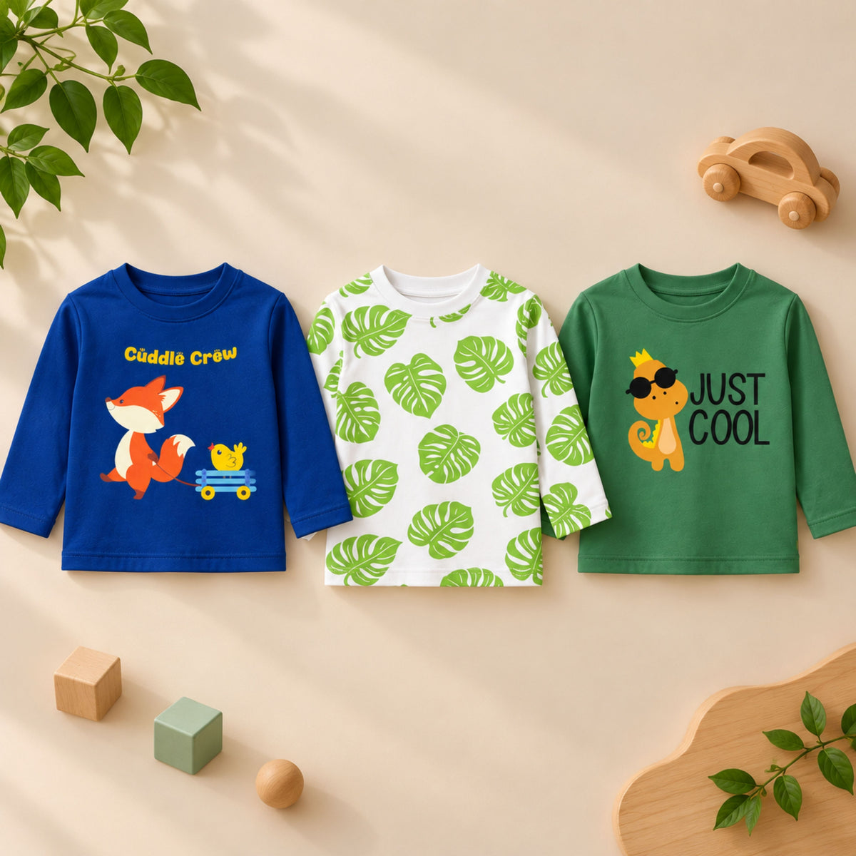 Full Sleeve T-shirt-Combo4 Pack of 3