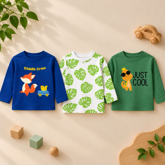 Full Sleeve T-shirt-Combo4 Pack of 3