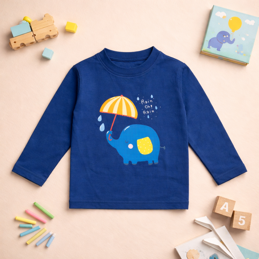 Full Sleeve T-shirt-  Elephant Rain