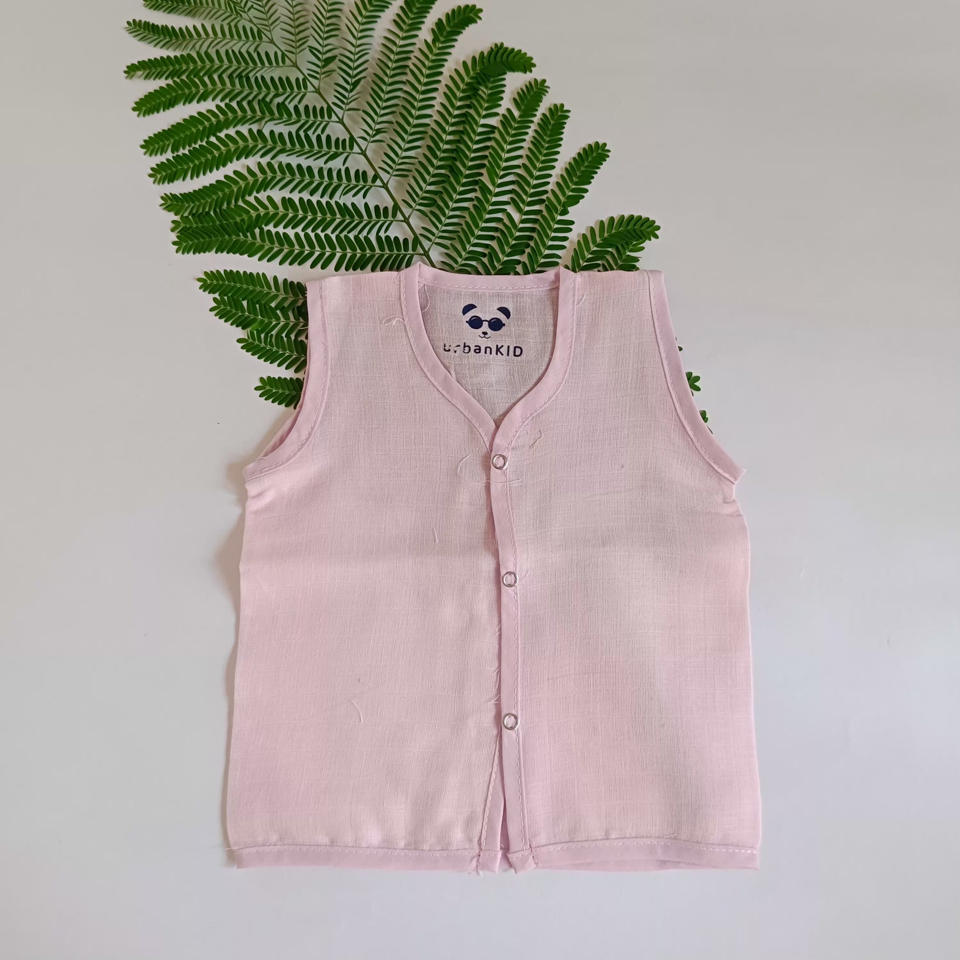 Muslin Pastel sleeveless jablas Front open - Bawse Baby