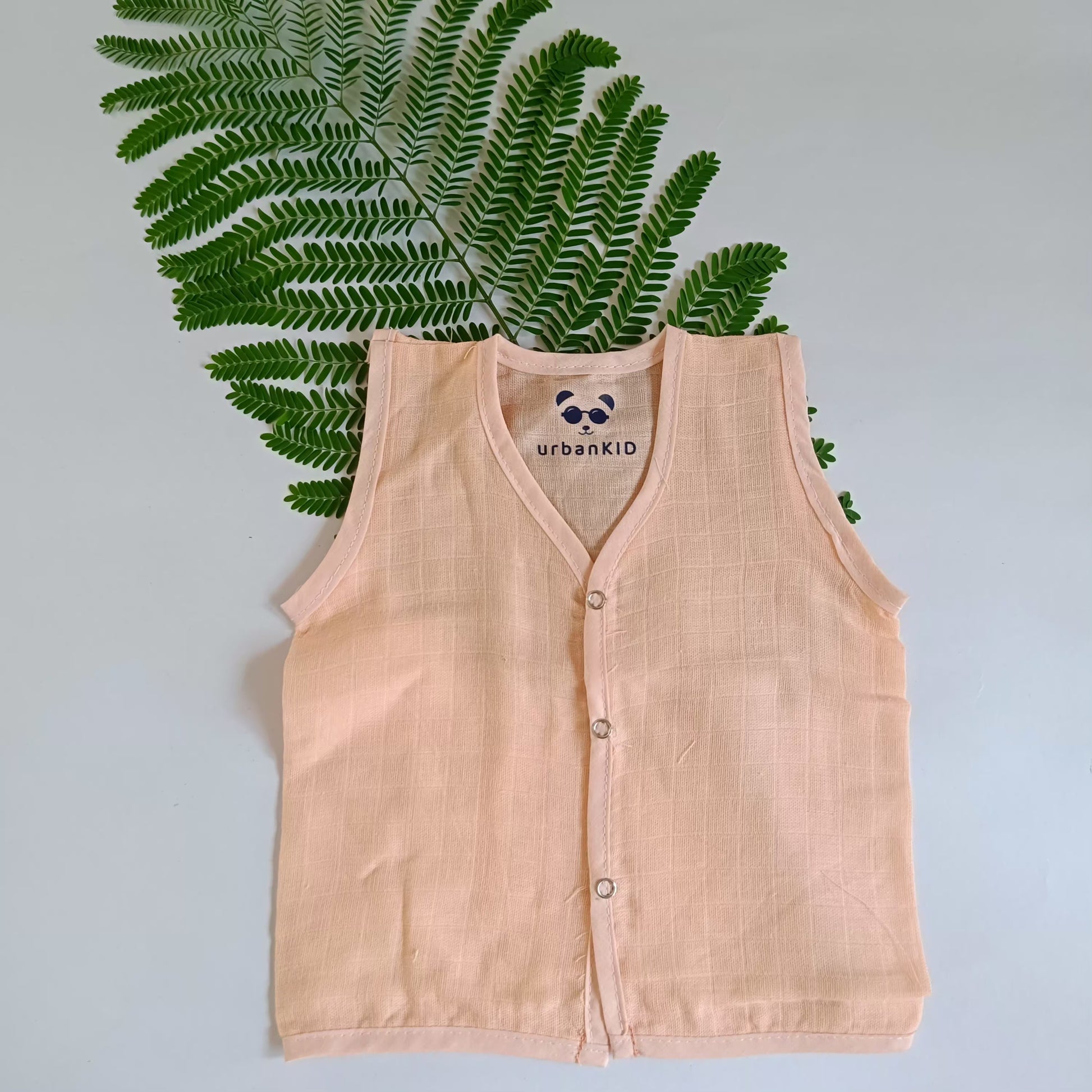 Muslin Pastel sleeveless jablas Front open - Bawse Baby