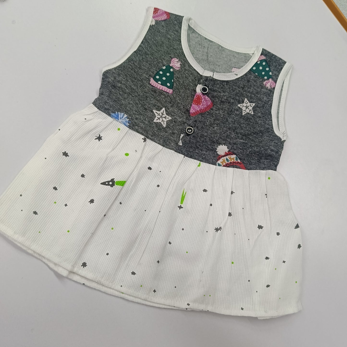 Popcorn Sleeveless Frocks - Bawse Baby 