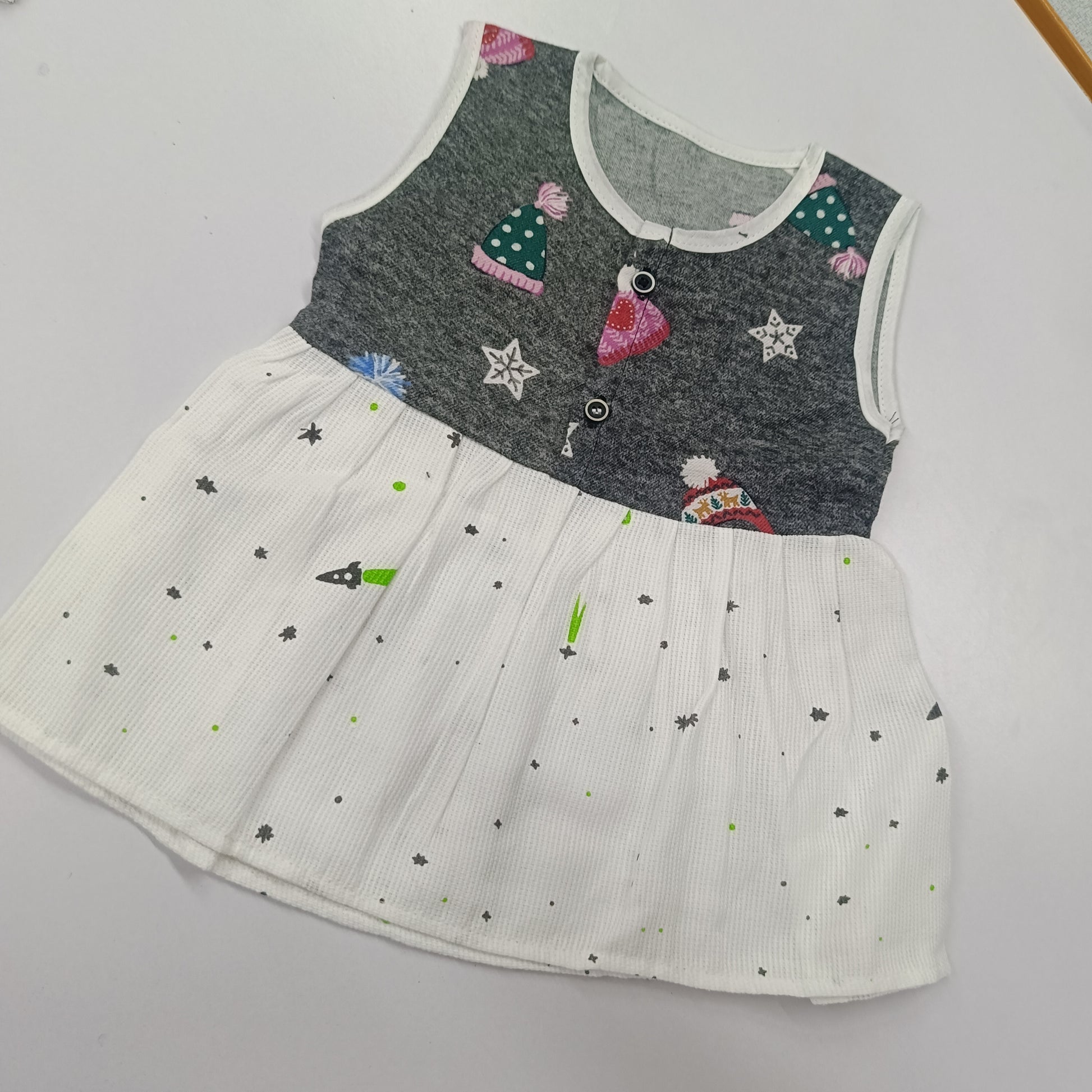 Popcorn Sleeveless Frocks - Bawse Baby 