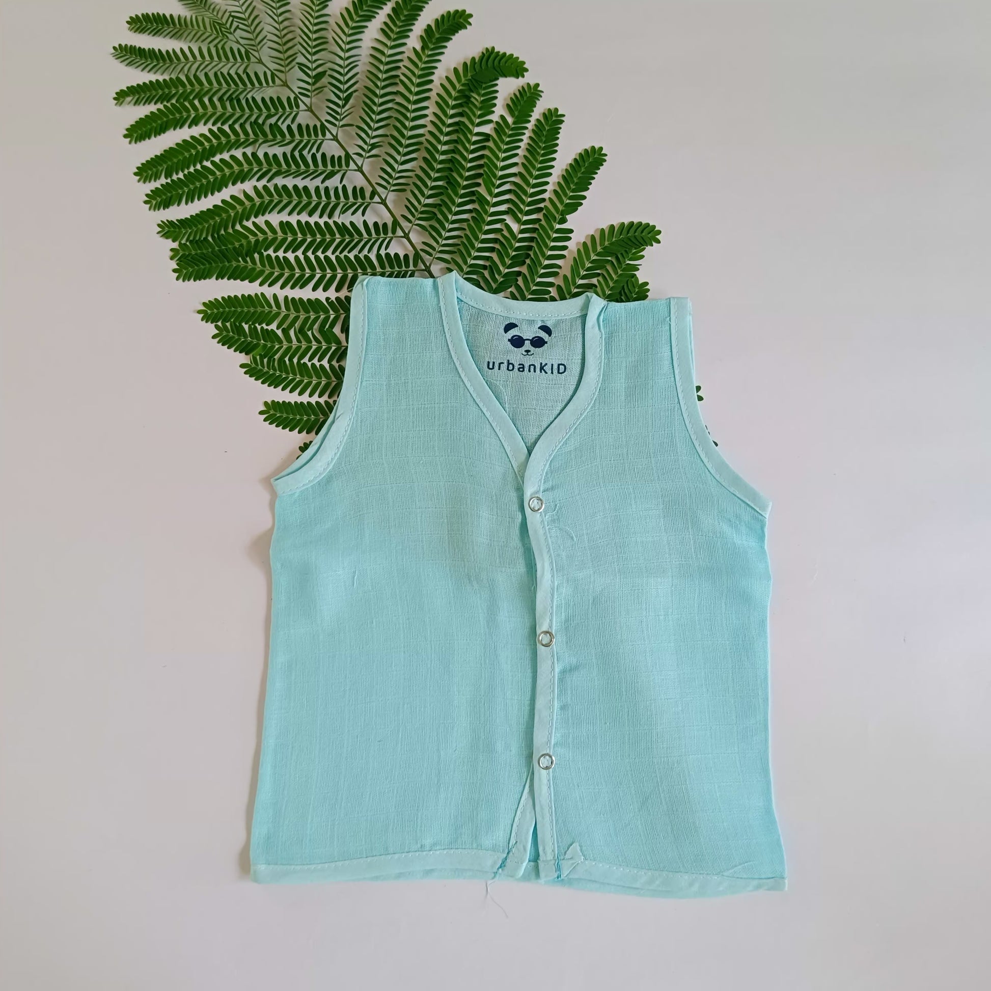 Muslin Pastel sleeveless jablas Front open - Bawse Baby