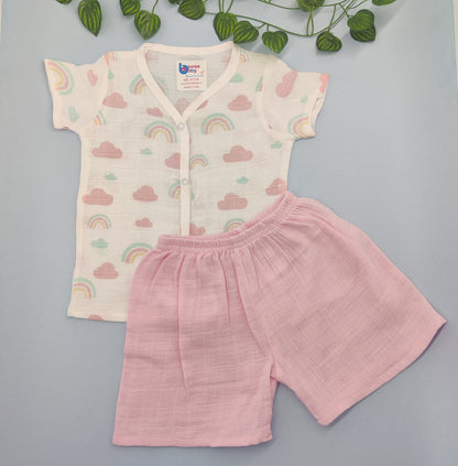 Rainbow party Crinkled muslin co-ords