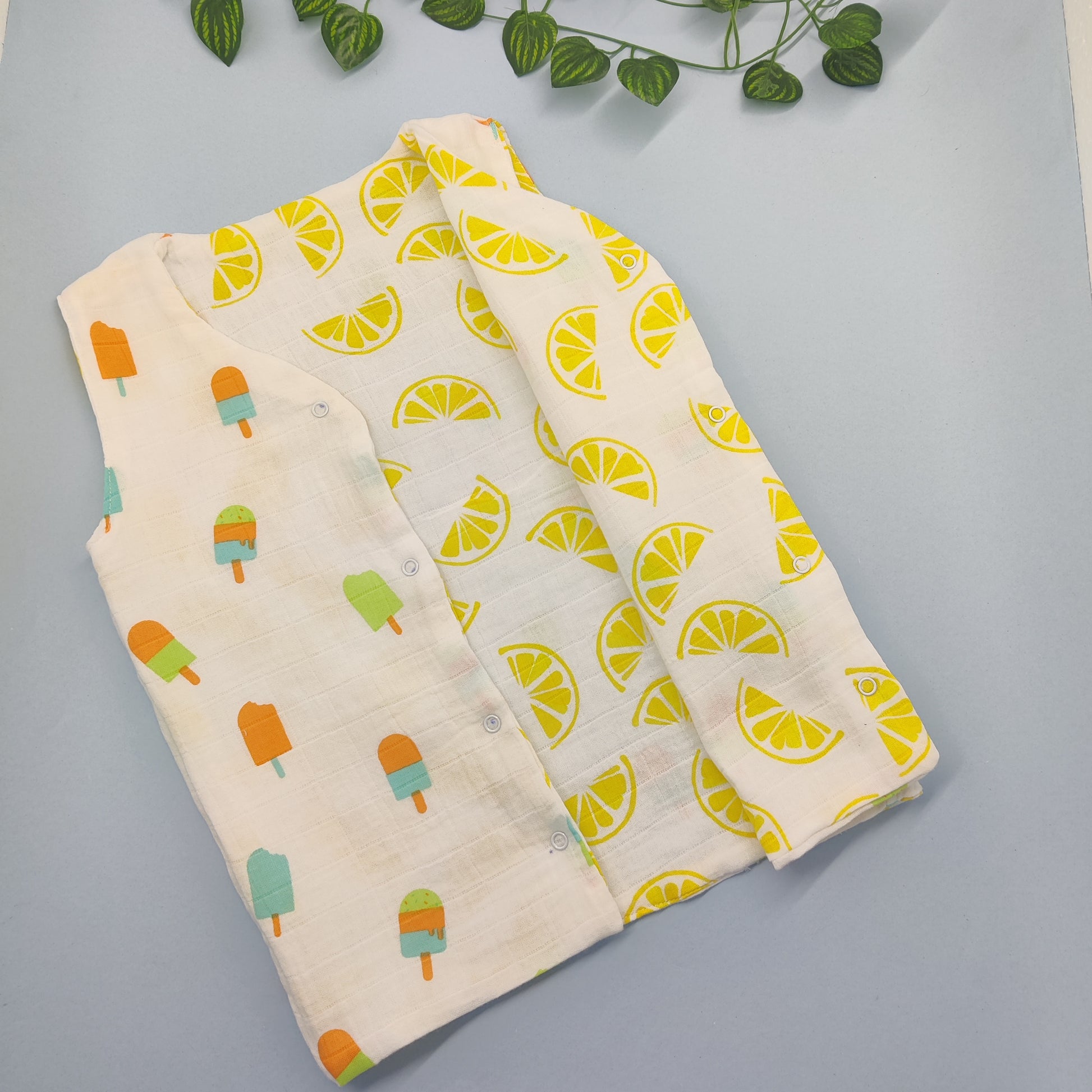 Muslin reversible Jablas (100% Organic cotton) - Bawse Baby 