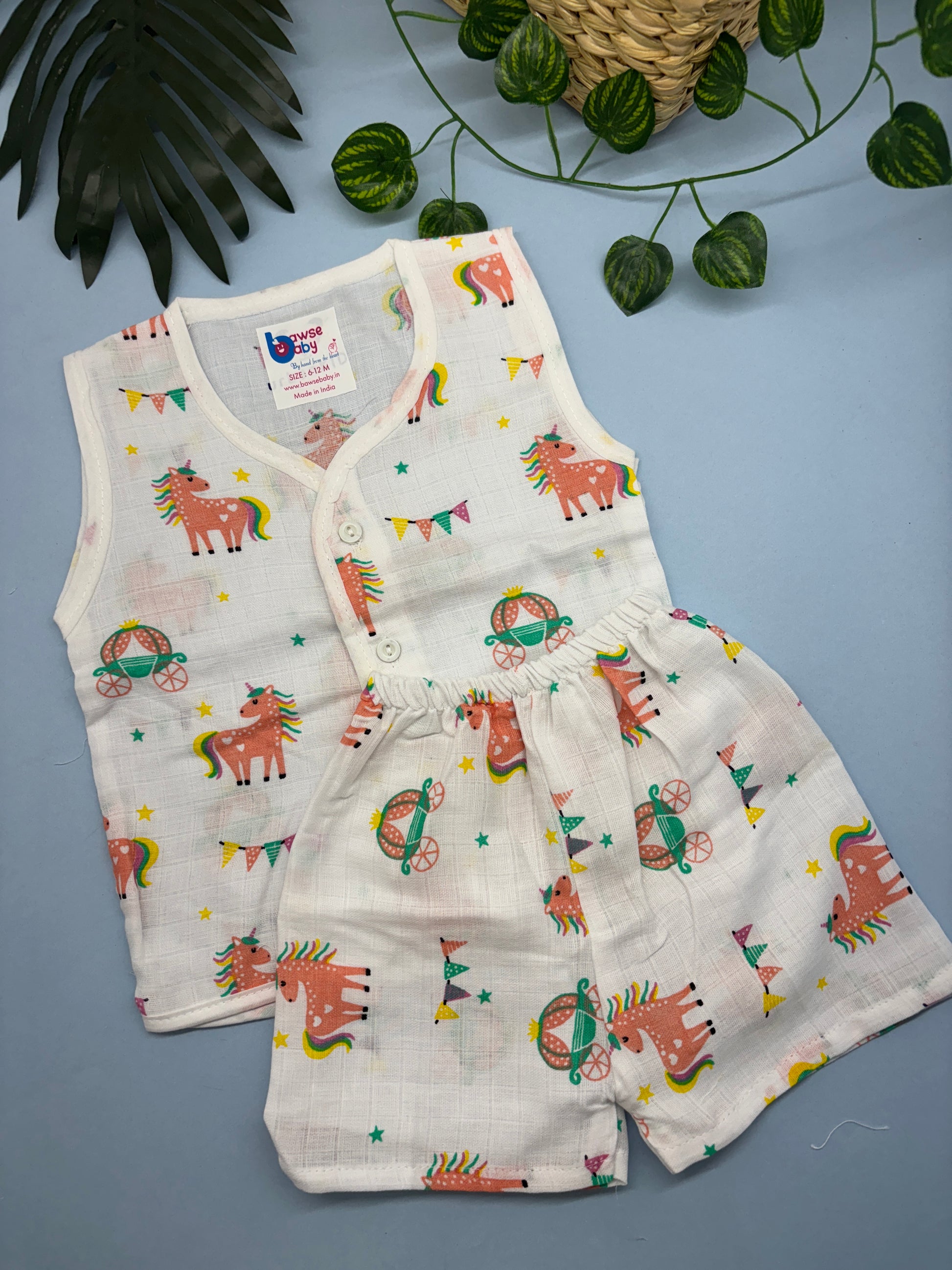 Muslin Jabla and Shorts set (6-12m) - Bawse Baby