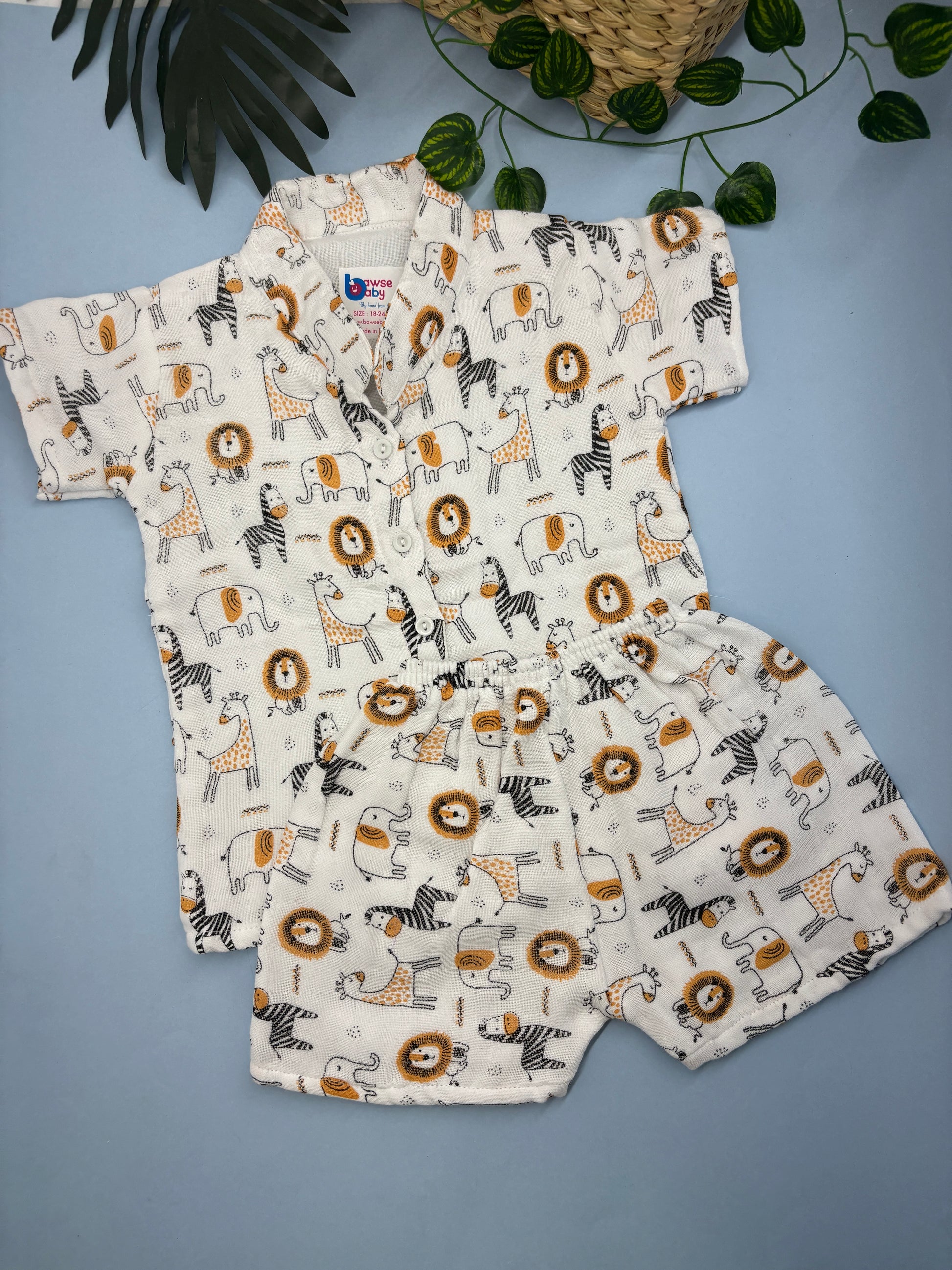 Muslin shirt and shorts set 2-3y - Bawse Baby