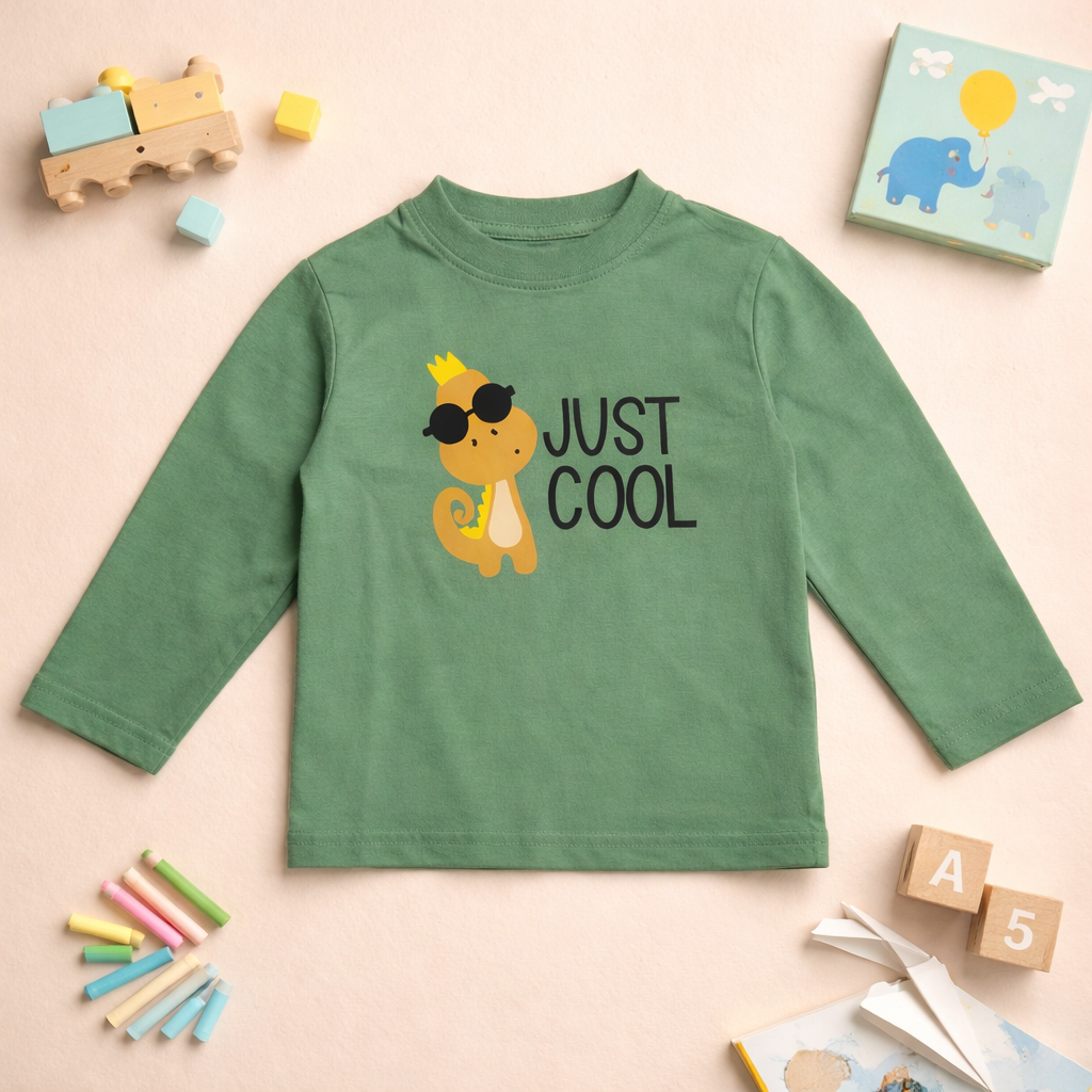 Full Sleeve T-shirt-Just Cool
