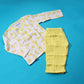 Crinkle Muslin Pyjama Sets/ Night Suits(Lemon Yellow)