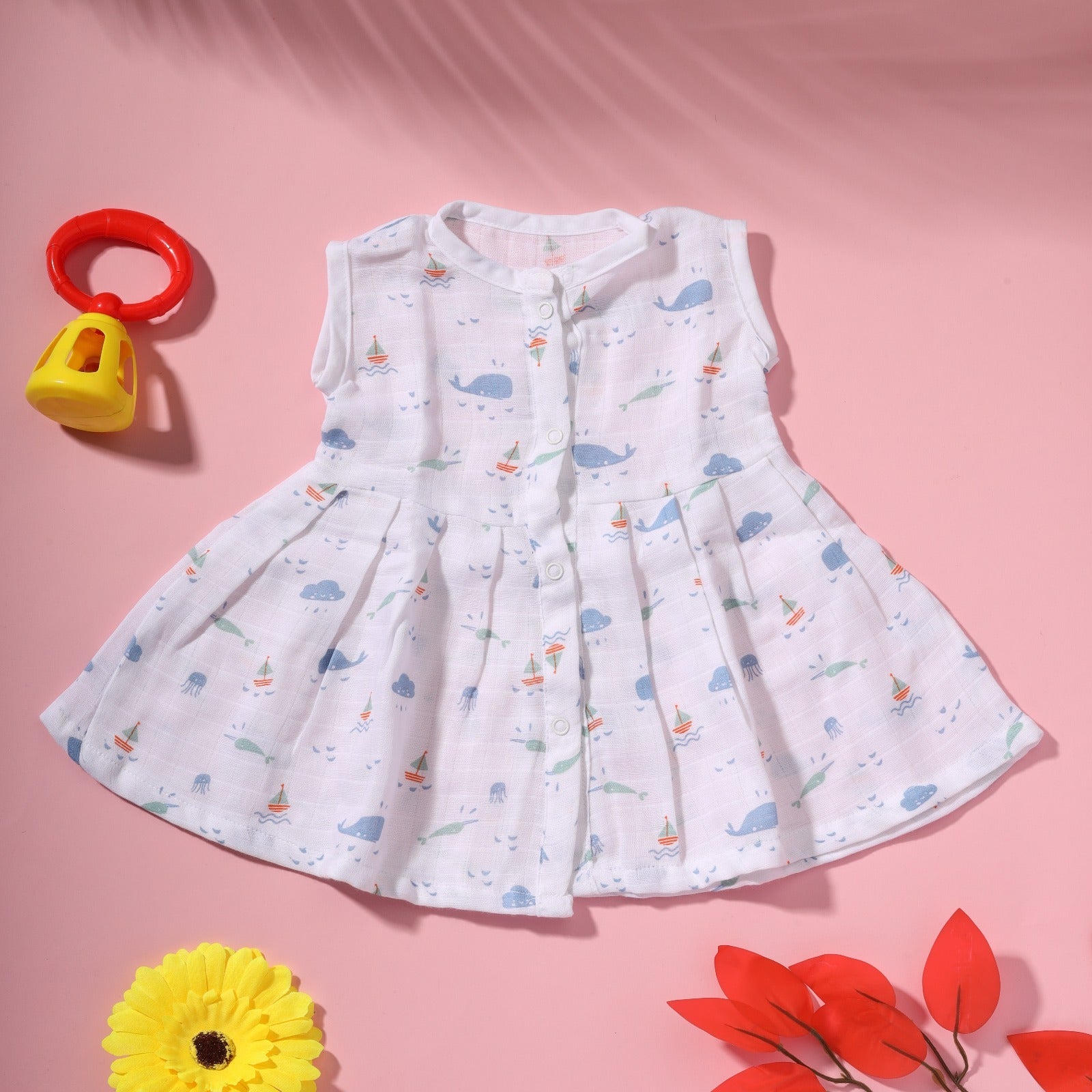 Cambric Cotton Sleeveless Frocks - Bawse Baby 