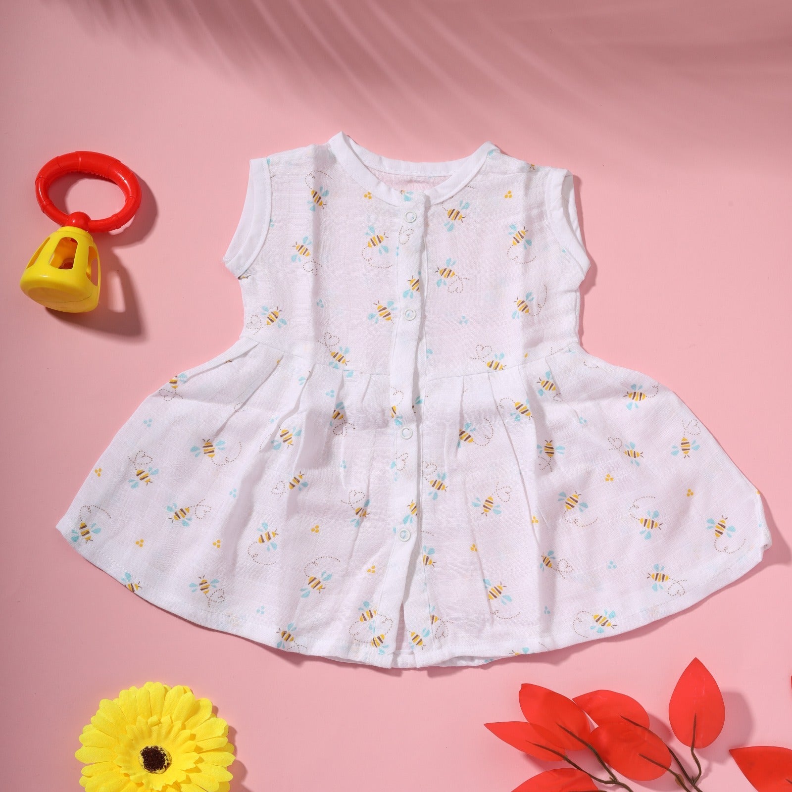 Cambric Cotton Sleeveless Frocks - Bawse Baby 