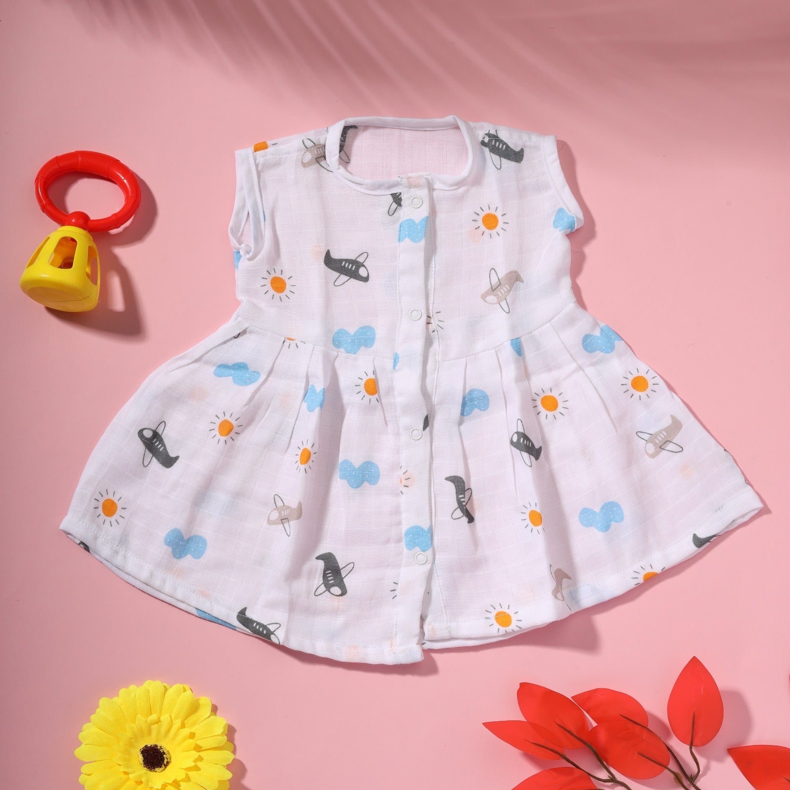 Cambric Cotton Sleeveless Frocks - Bawse Baby 